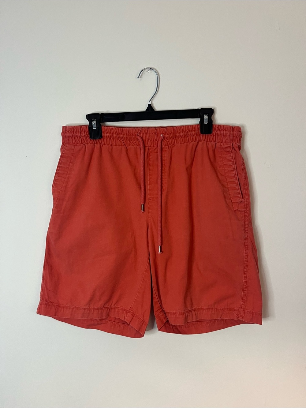 Men's Athletic Drawstring Shorts in Coral Red